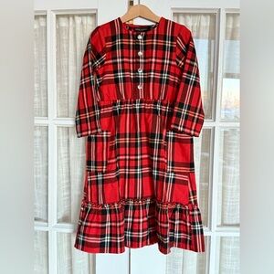 Mini Rodini Red Plaid Dress
